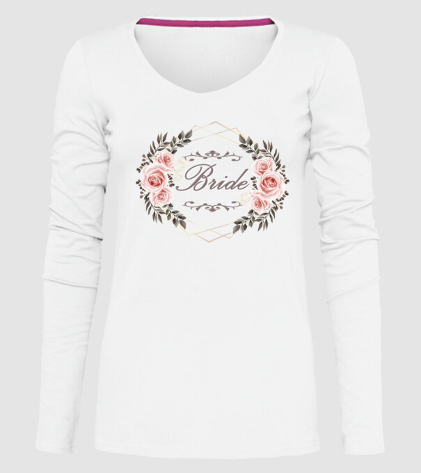 Vintage Bride model alb pe tricou