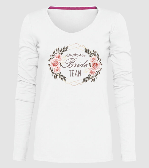 Vintage Bride team model alb pe tricou