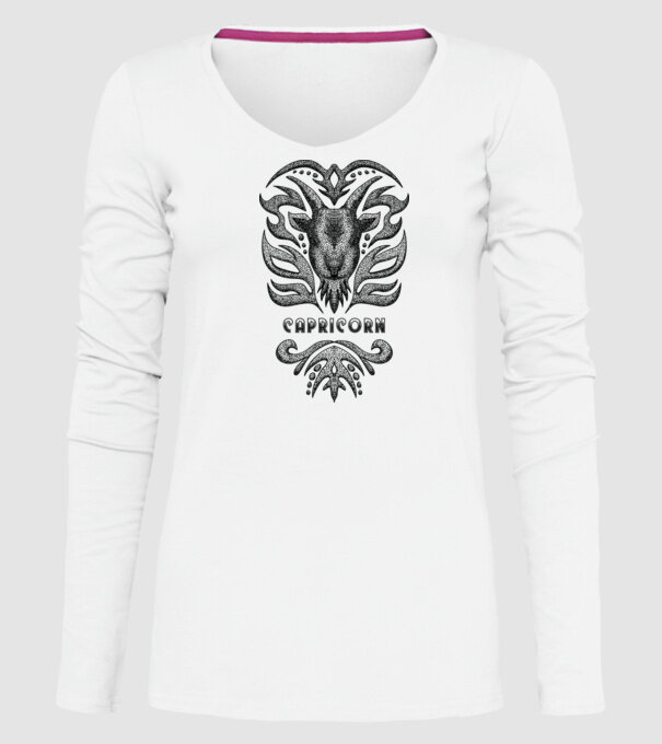 Vintage zodiac capricorn model alb pe tricou