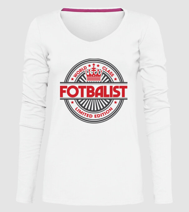 Fotbalist model alb pe tricou