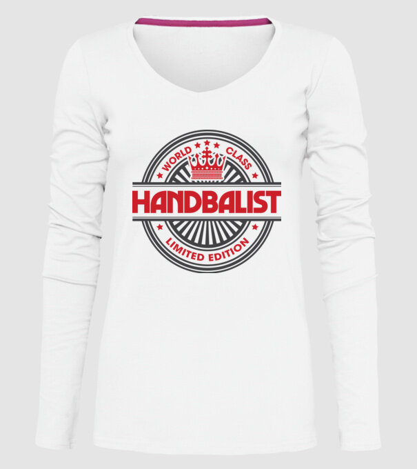 handbalist model alb pe tricou