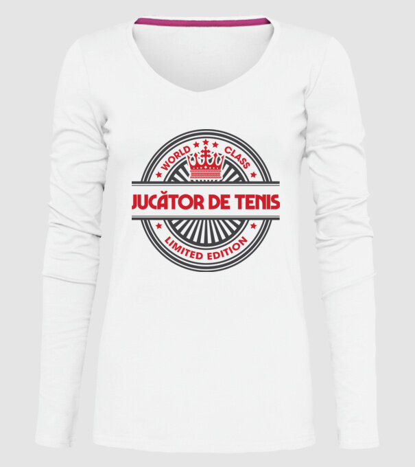 jucător de tenis model alb pe tricou