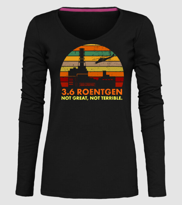 3.6 roentgen model negru pe tricou