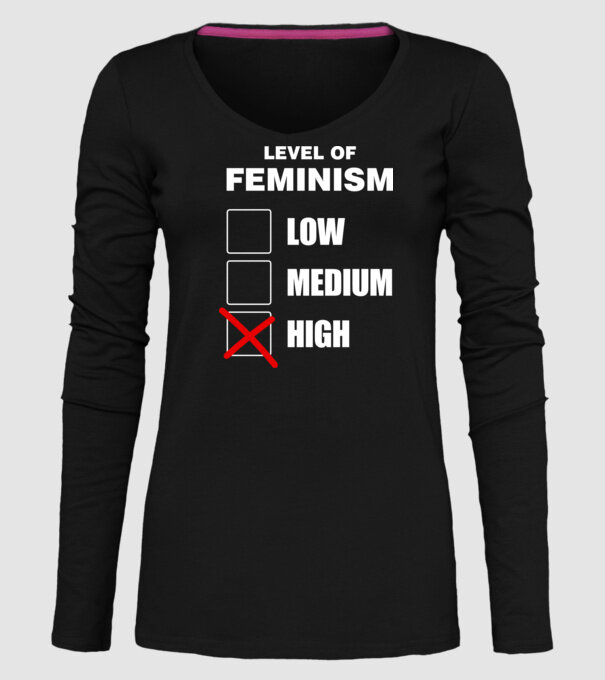 Nivelurile feminismului model negru pe tricou