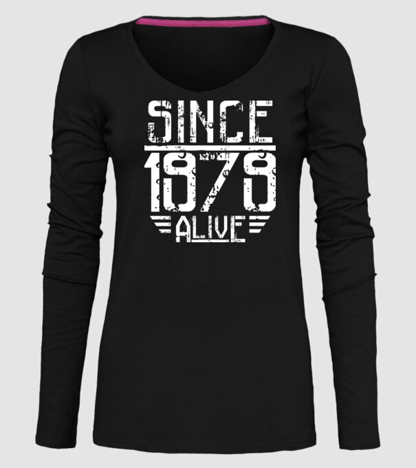 Alive since 1979 model negru pe tricou