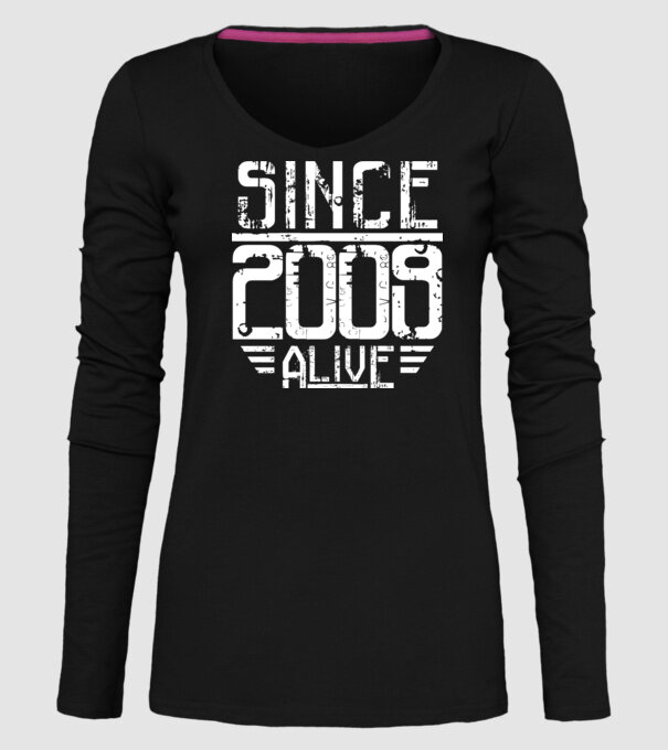 Alive since 2009 model negru pe tricou