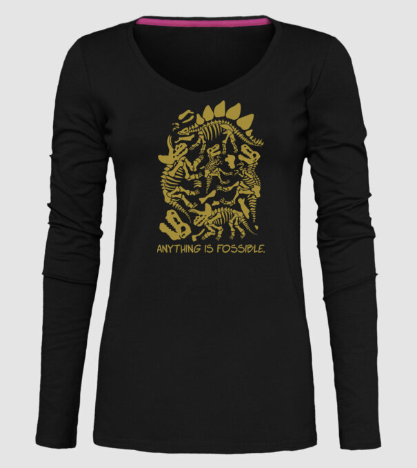 Anything is possible model negru pe tricou