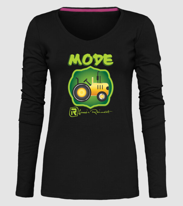 Baby tractor model negru pe tricou