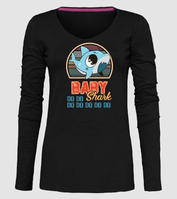 BabyBOY shark model negru pe tricou