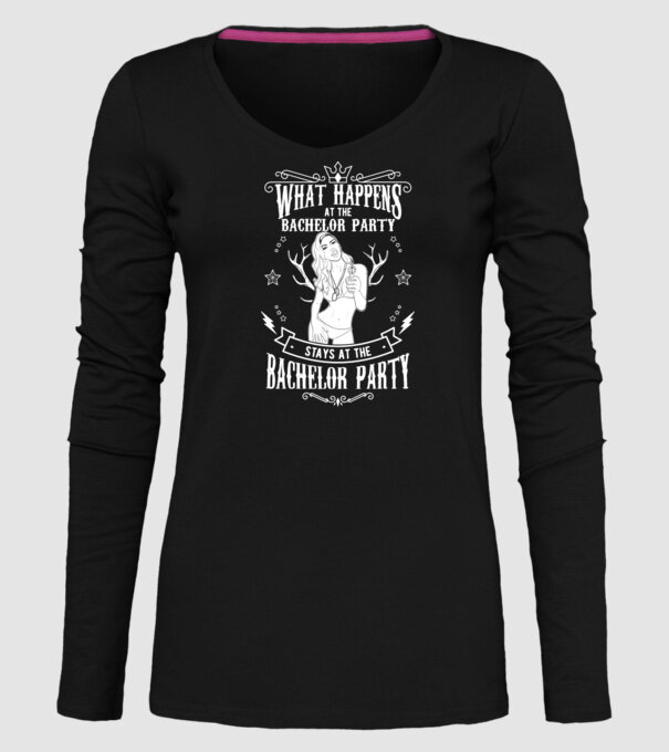 Bachelor party model negru pe tricou