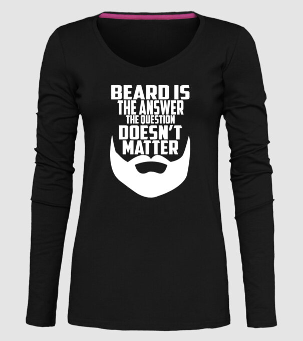 Beard is the answer model negru pe tricou