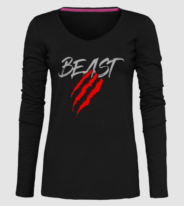 Beast model negru pe tricou