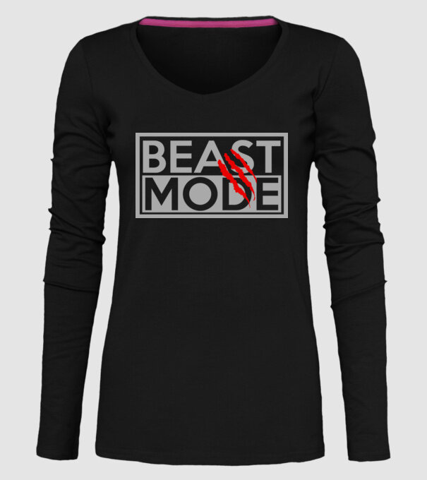 Beast mode model negru pe tricou