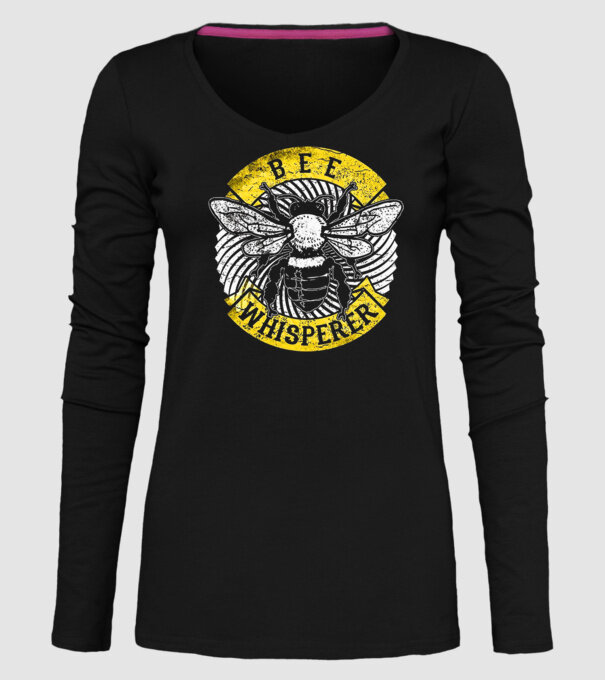 Bee Whisperer model negru pe tricou