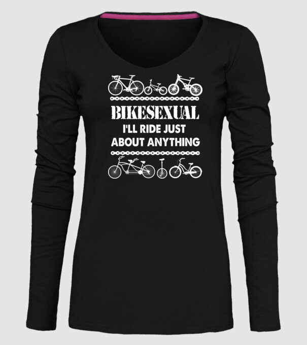 Bikesexual white model negru pe tricou