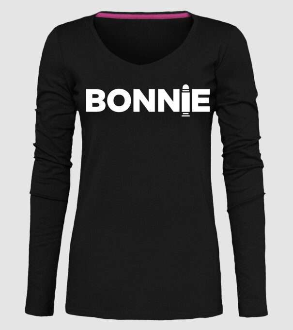Bonnie és Clyde BONNIE model negru pe tricou