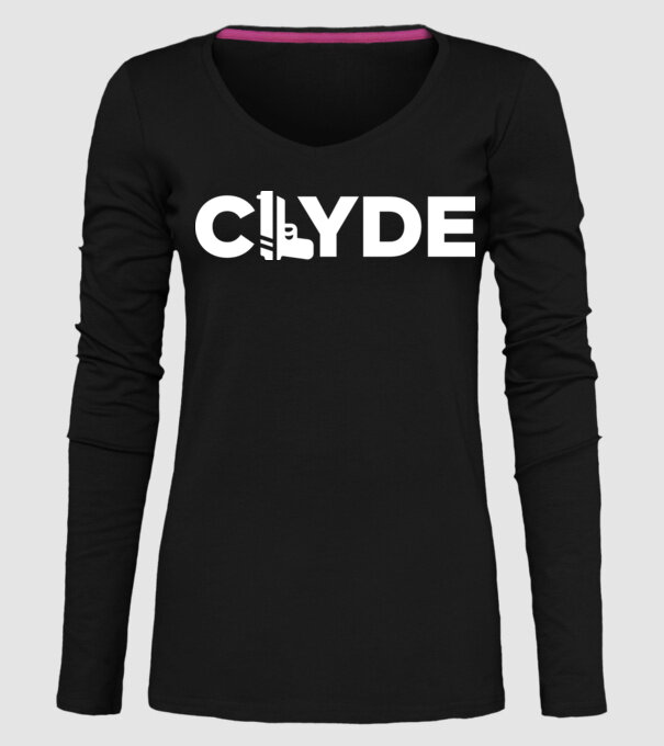 Bonnie és Clyde CLYDE model negru pe tricou