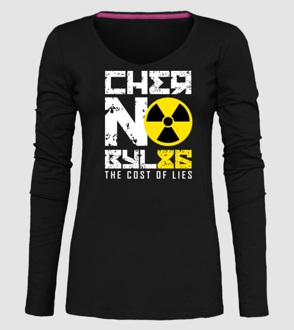'Chernobyl ''86 3 culori' model negru pe tricou