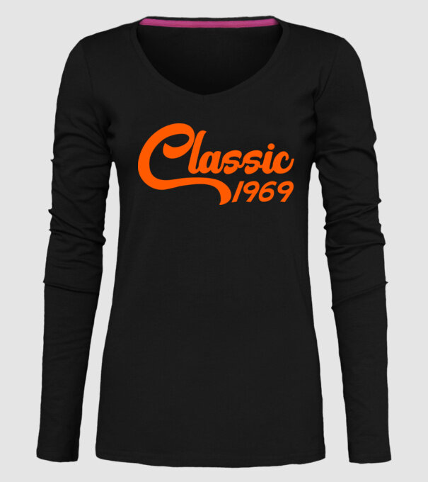 Classic 1969 model negru pe tricou