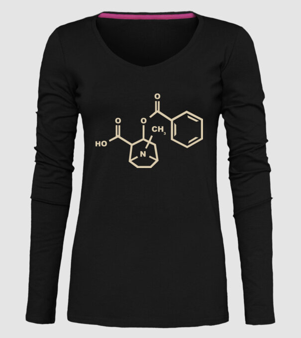 Cocaine model negru pe tricou