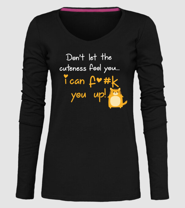 Cuteness model negru pe tricou