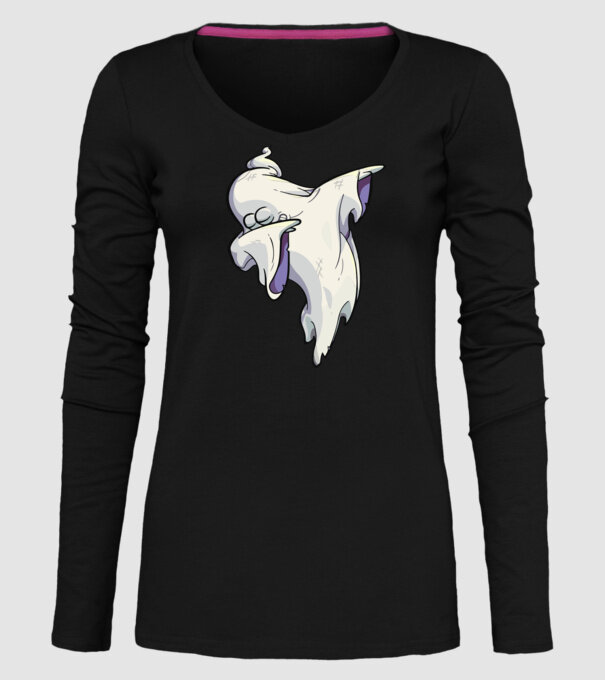 Dab ghost model negru pe tricou