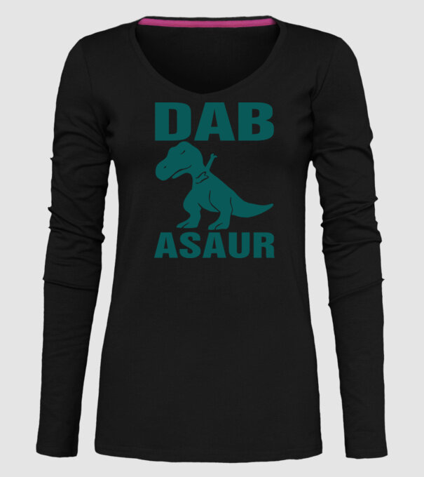 Dabasaur model negru pe tricou