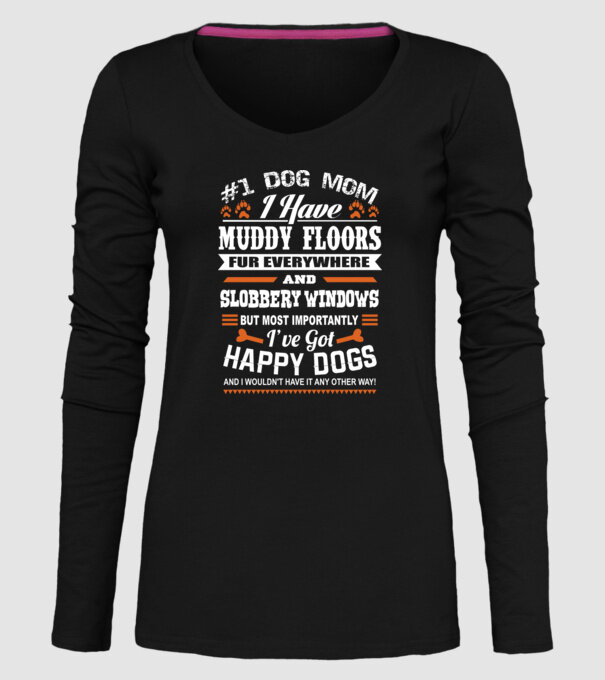 Dog mom be like model negru pe tricou