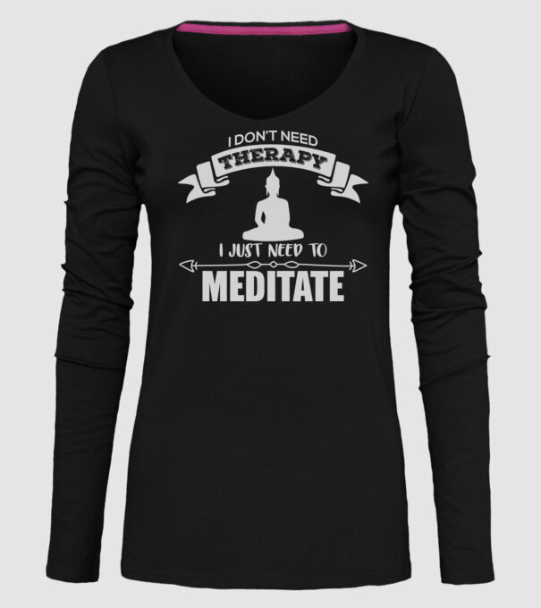 'don''t need therapy' model negru pe tricou