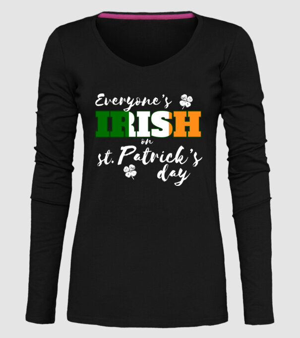 Everyone is irish flag model negru pe tricou