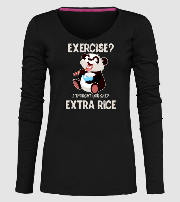 Exercise panda light model negru pe tricou
