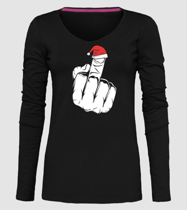 f u christmas model negru pe tricou