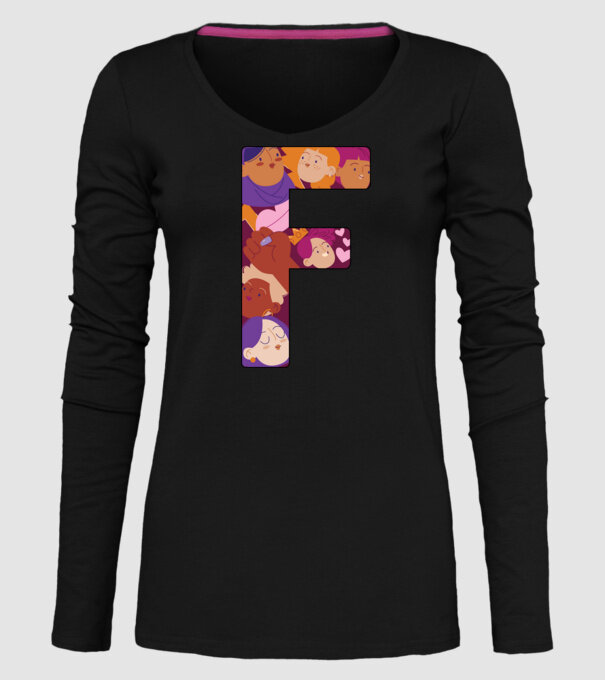 Feminism model negru pe tricou