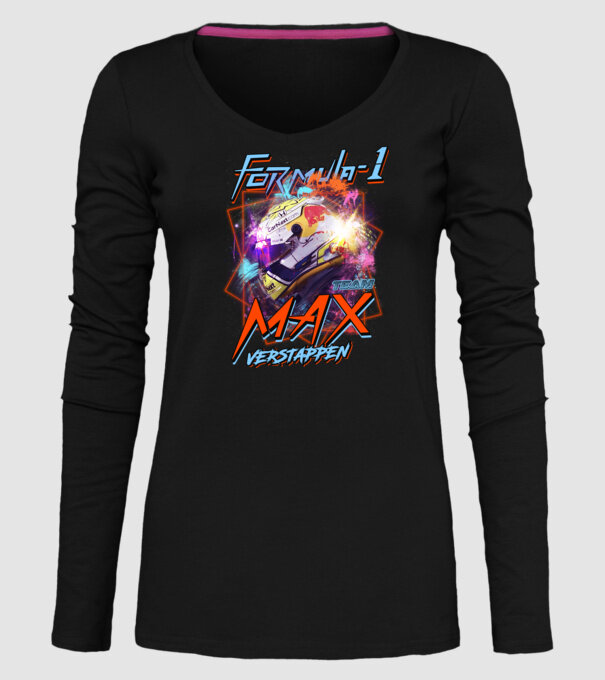 FORMULA 1 VERSTAPPEN model negru pe tricou