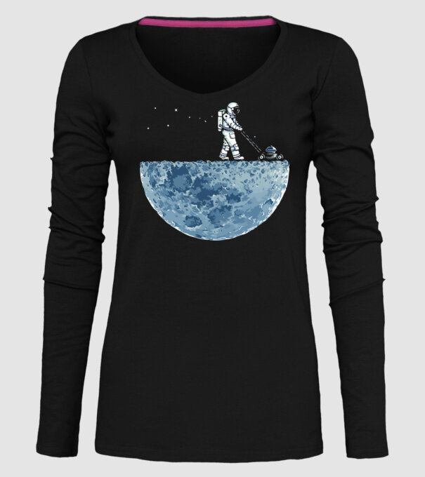 Funny astrounaut model negru pe tricou