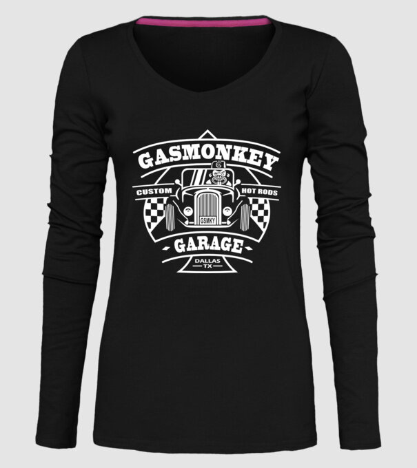 Gas Monkey model negru pe tricou