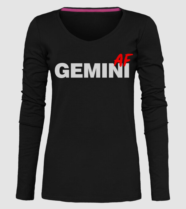 GEMINI as fuck model negru pe tricou