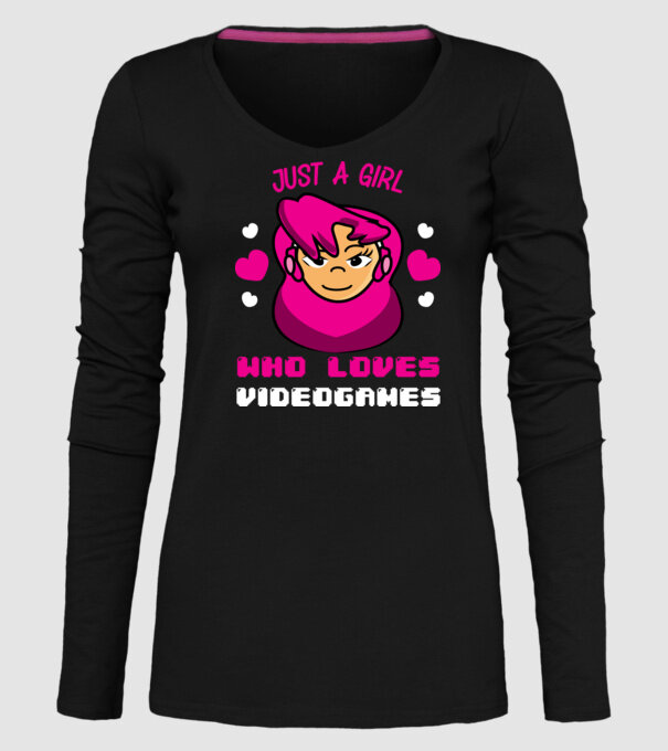 Girl Gamer model negru pe tricou