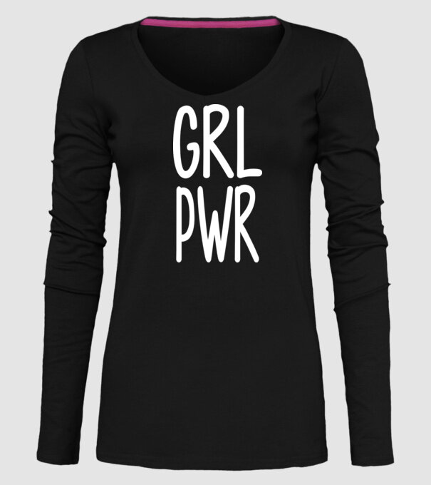 Girl Power model negru pe tricou