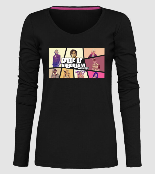 GTA game of thrones model negru pe tricou
