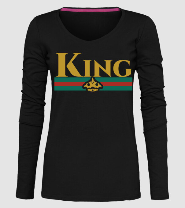 Gucci king model negru pe tricou