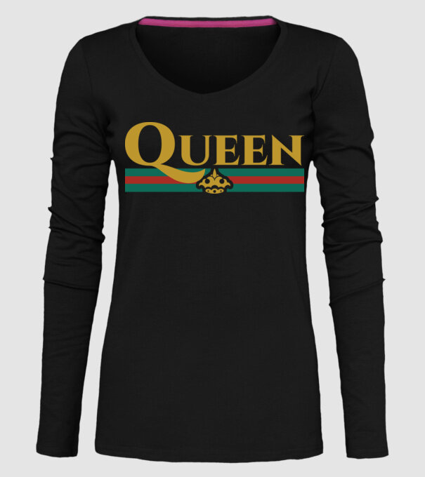 Gucci queen model negru pe tricou