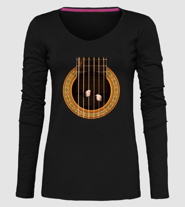 Guitar prison model negru pe tricou