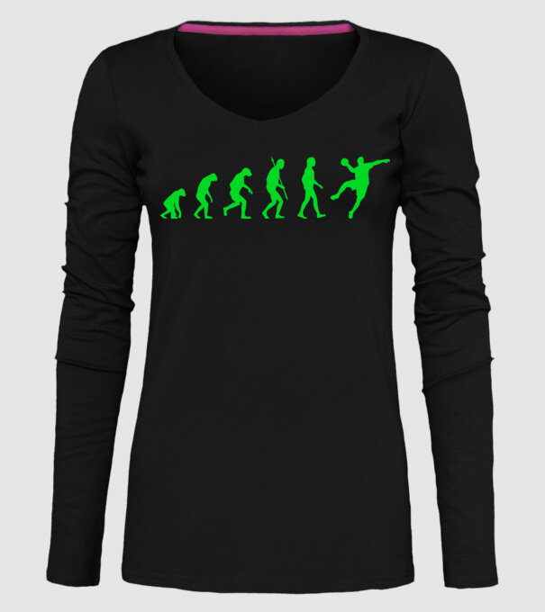 Handball evolution model negru pe tricou