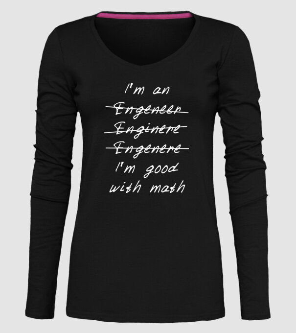 'I''m good with math' model negru pe tricou