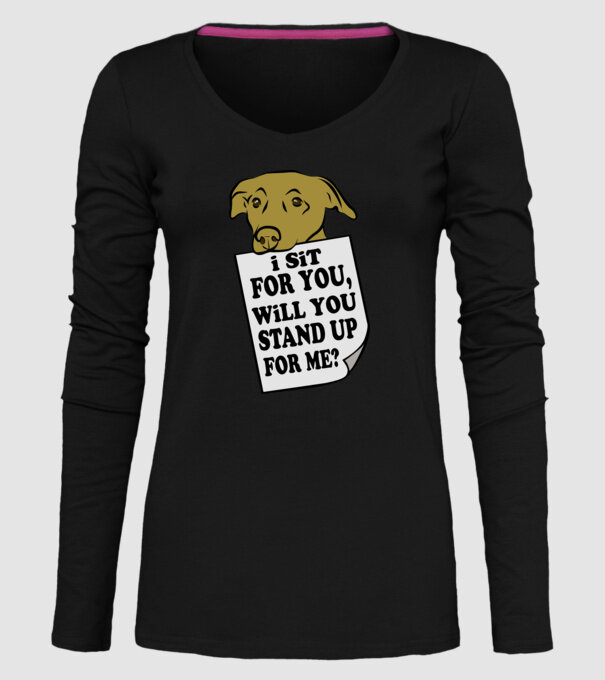 I sit for you model negru pe tricou