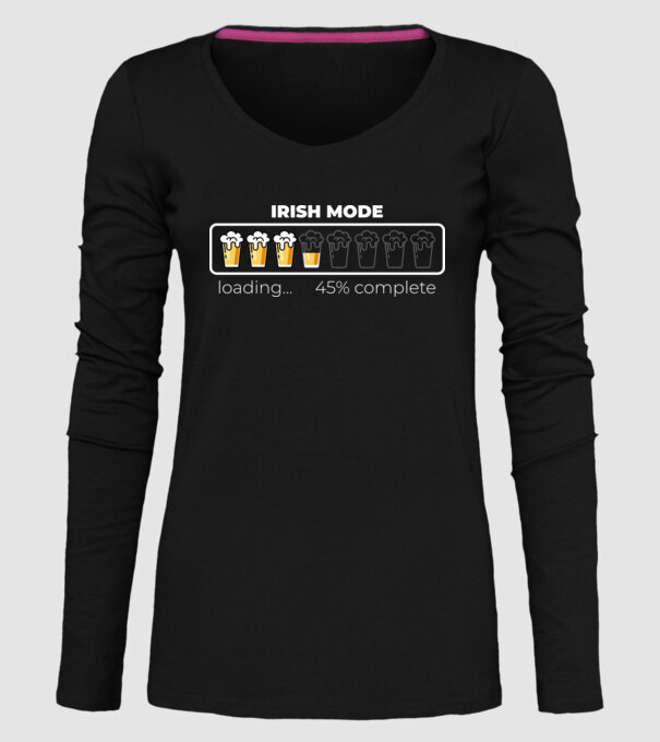 Irish mode model negru pe tricou