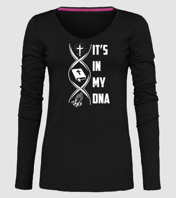 Its in my dna jesus model negru pe tricou