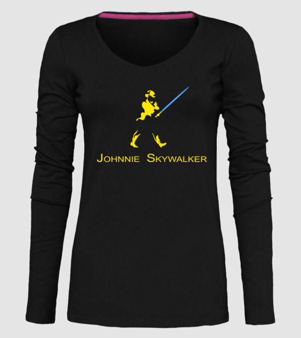 Johnnie Skywalker model negru pe tricou