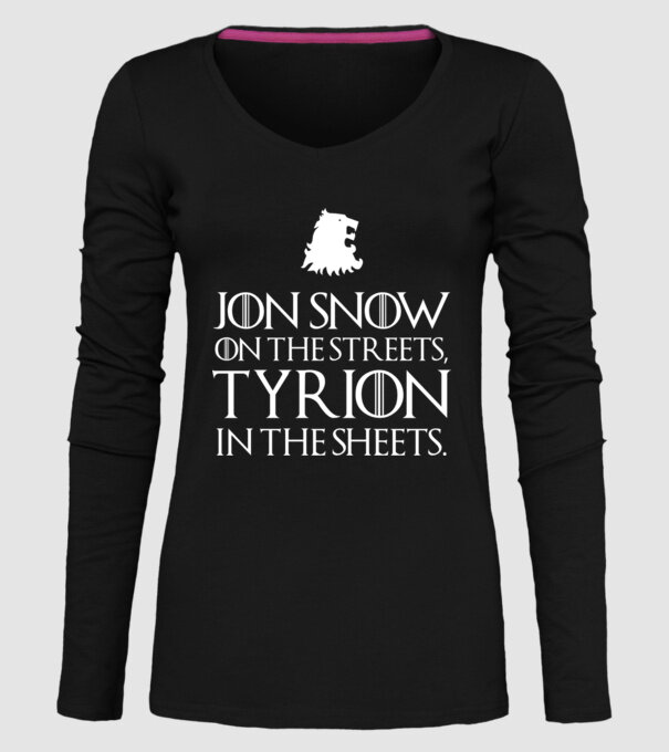 Jon Snow streets model negru pe tricou